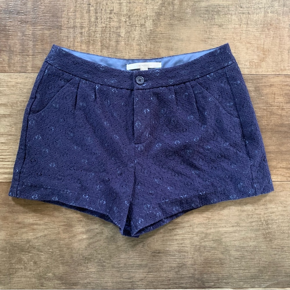 LC Lauren Conrad blue floral lace shorts